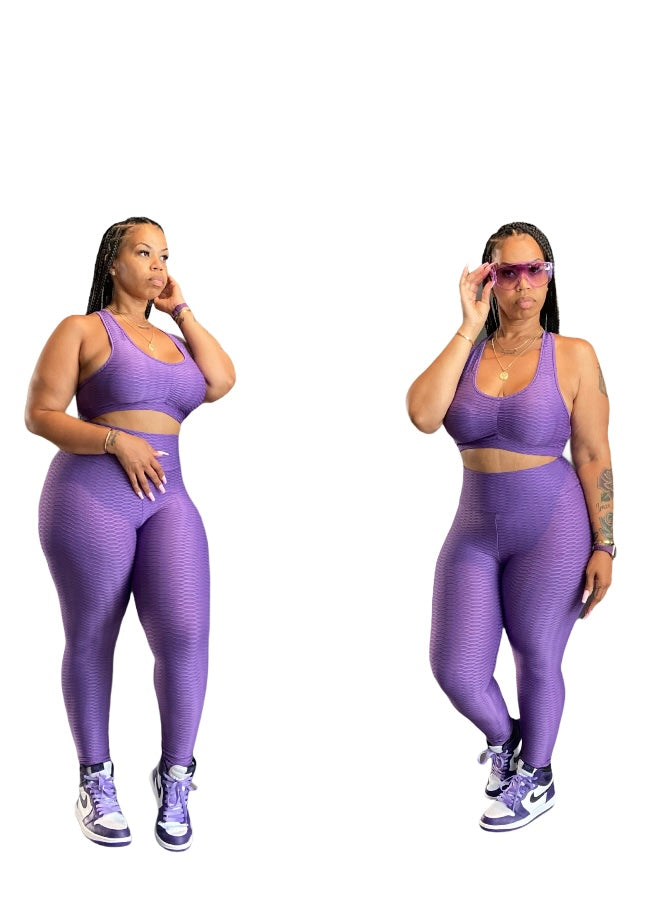“No Need To Sweat” Purple Set