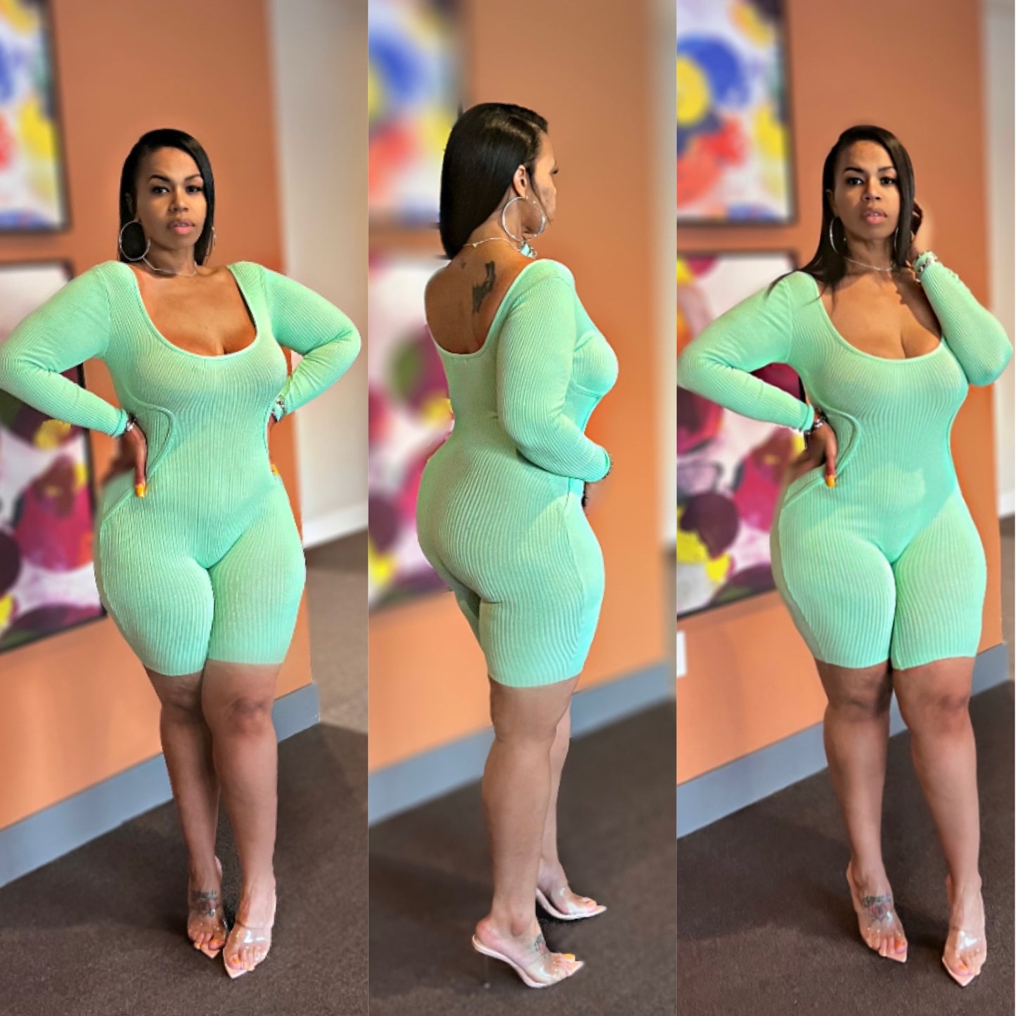 “Mint Conditions” Knit Romper